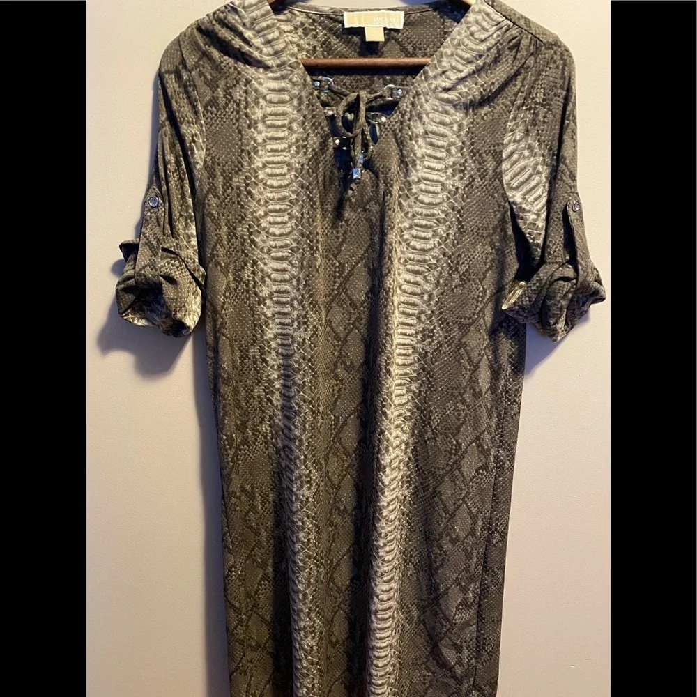 Michael‎ Kors Snakeskin Shift Dress SZ S